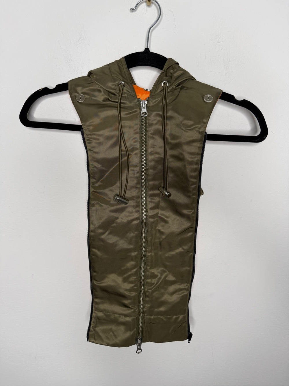 Veronica Beard Oakleigh Army Green Hooded Dickey Insert